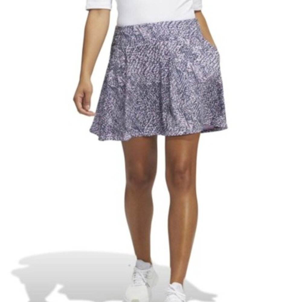 Adidas Bliss Lilac Printed Frill Golf Skorts Short/Skirt Combo Size Large EUC